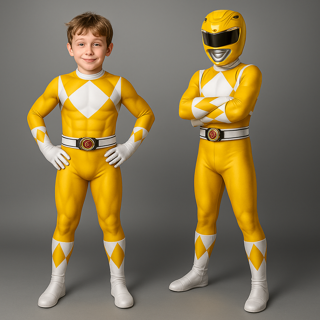 Kinder Superheld Kostüm Stretch-Polyester Jumpsuit mit Maske