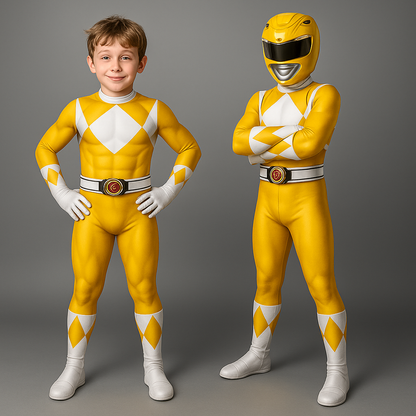 Kinder Superheld Kostüm Stretch-Polyester Jumpsuit mit Maske
