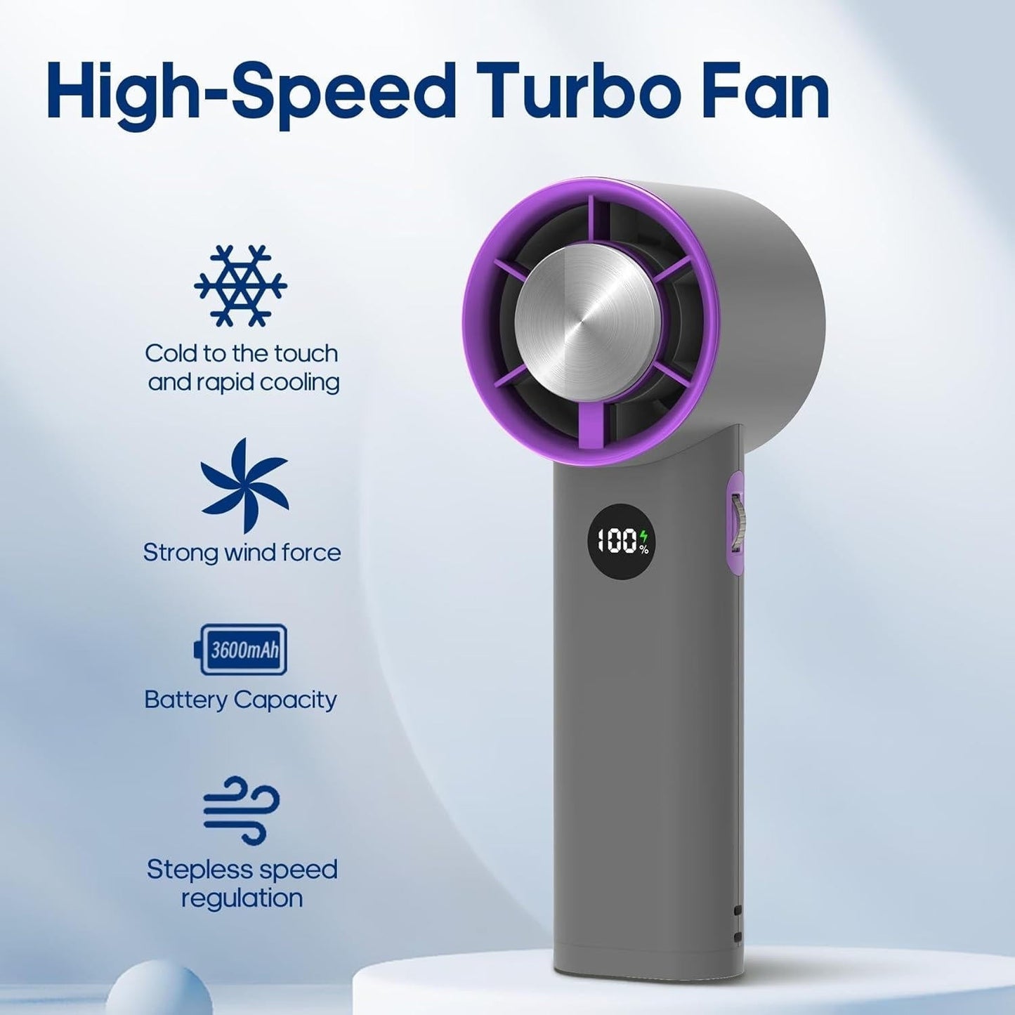 Kabelloser Handventilator Wiederaufladbarer Akku Tragbar