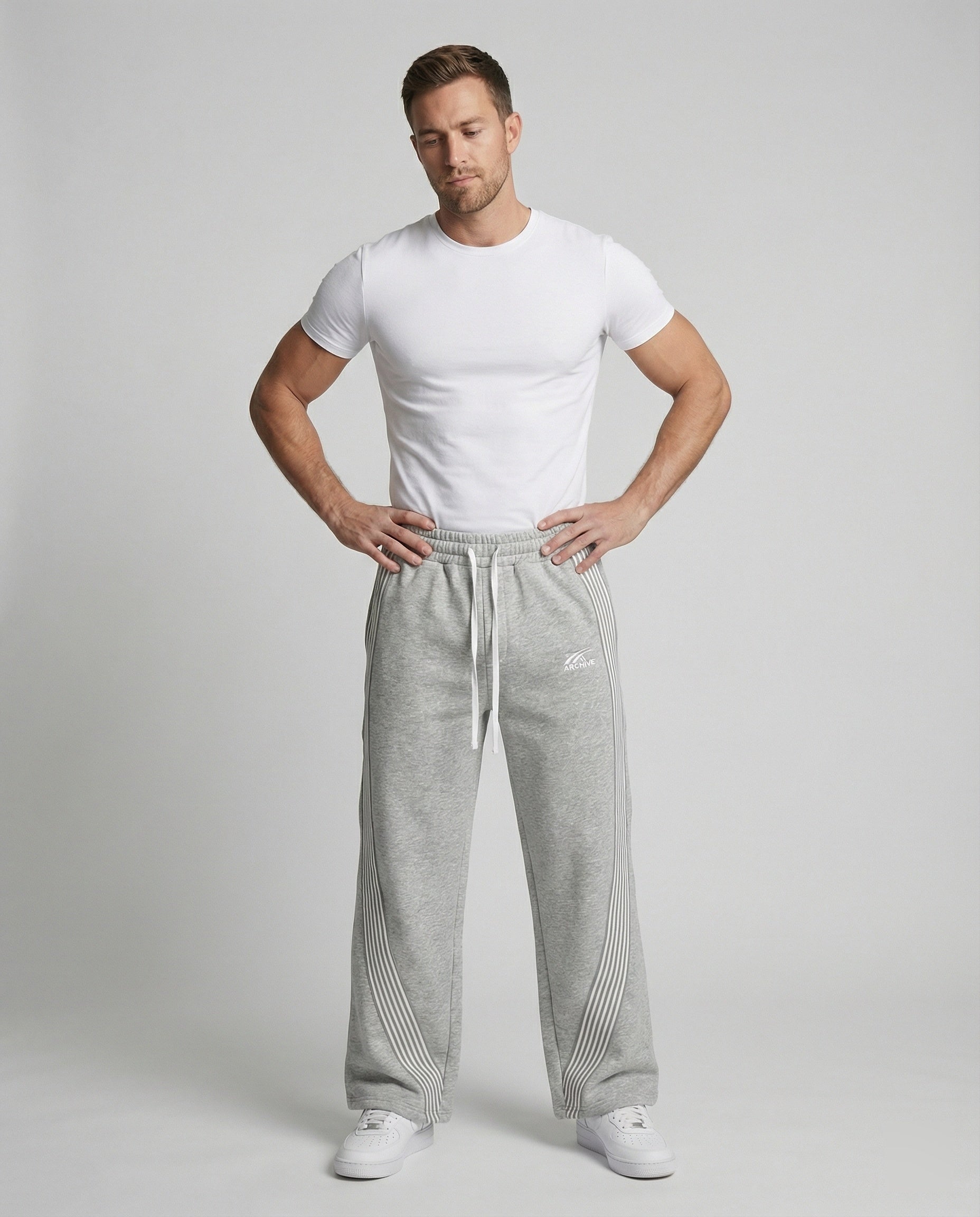 Herren Jogginghose Retro Baumwolle Schwarz - Norvielle