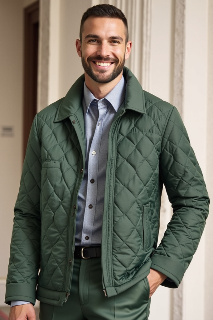 Herren Steppjacke Gleichmäßige Steppung Neutral - Norvielle