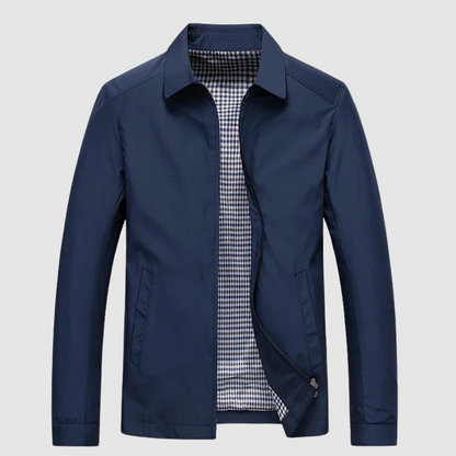 Herren Harrington-Jacke Wasserdicht Reißverschluss Schwarz - Norvielle