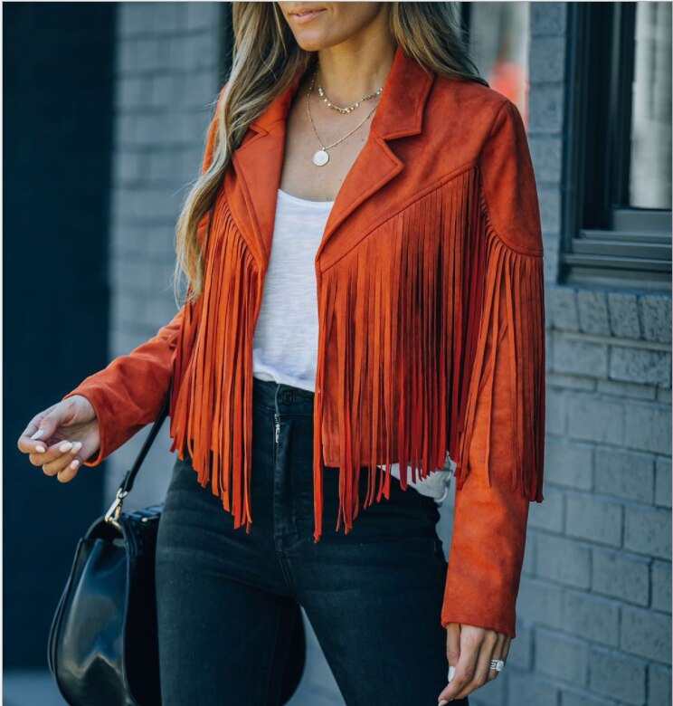 Norvielle Damen Fransenjacke
