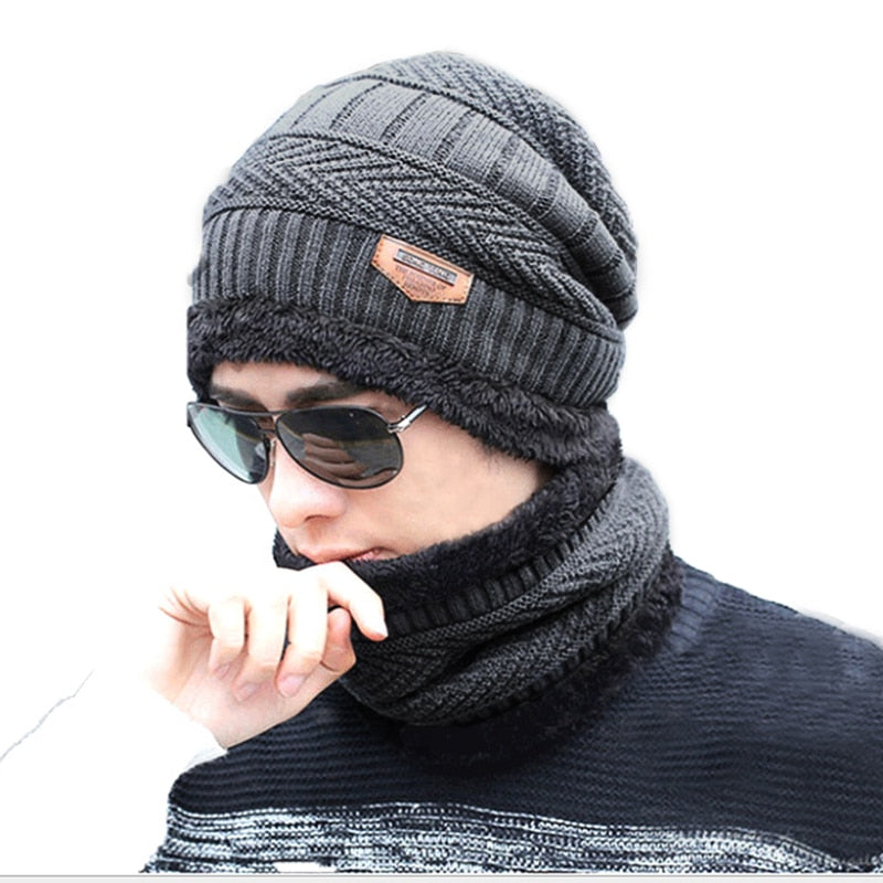 Unisex Wärme Mütze Thermo Strick Schutz