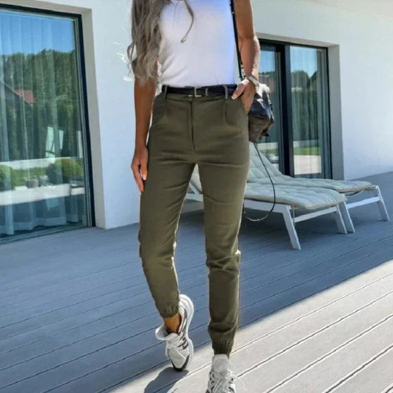 Stylische Herren Chino Hosen Baumwolle Beige - Norvielle