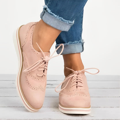 Damen Oxford-Schnürer Cut-Out-Details Leder