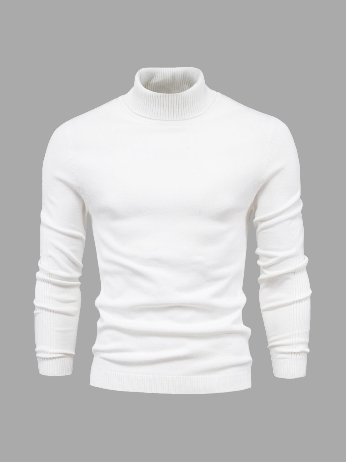 Herren Rollkragenpullover Baumwolle Elegantes Strickdesign