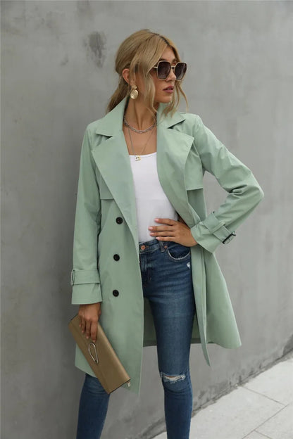 Norvielle Damen Trenchcoat Stilvoll