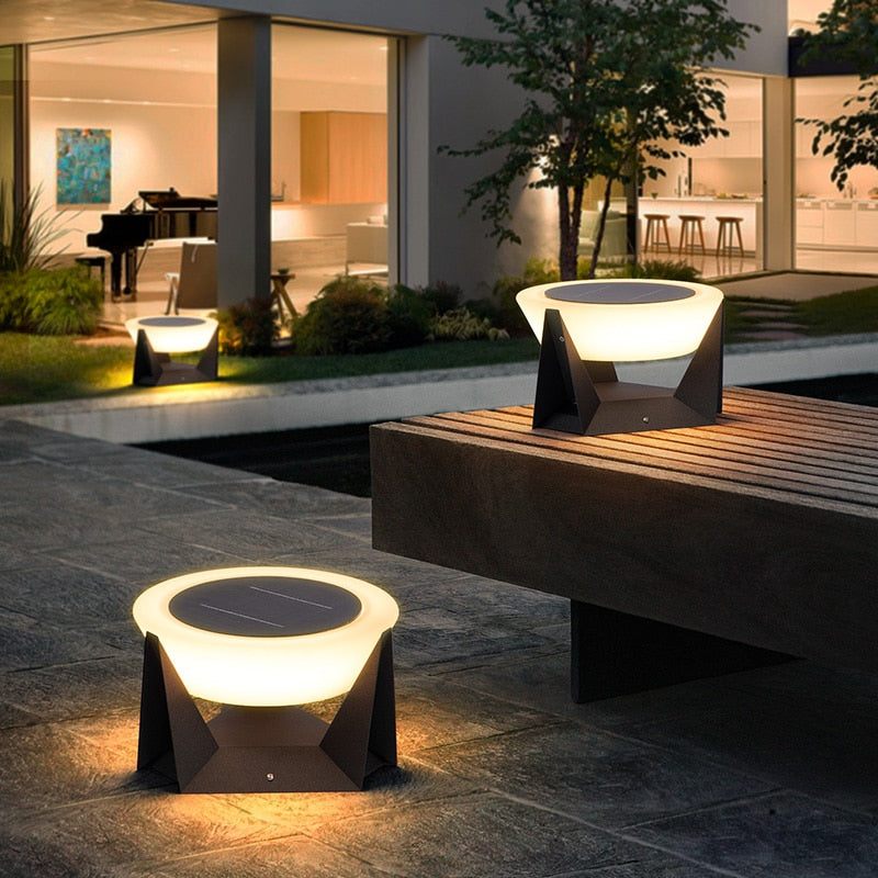 Solar LED Außenlampe Geometrisches Design