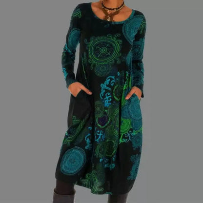 Norvielle Damen Boho-Kleid
