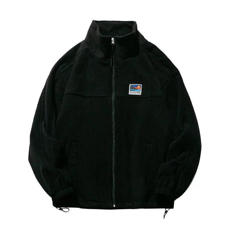Herren Baumwolljacke Stehkragen Reißverschluss