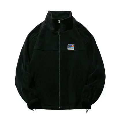 Herren Baumwolljacke Stehkragen Reißverschluss