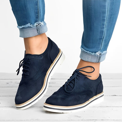 Damen Oxford-Schnürer Cut-Out-Details Leder