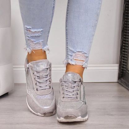 Damen Sneaker Bequem Leicht Sommerweiß