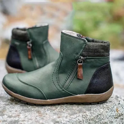 Damen Stiefeletten Leder Warm