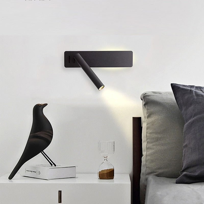 Drehbare LED Lesewandleuchte fürs Bett