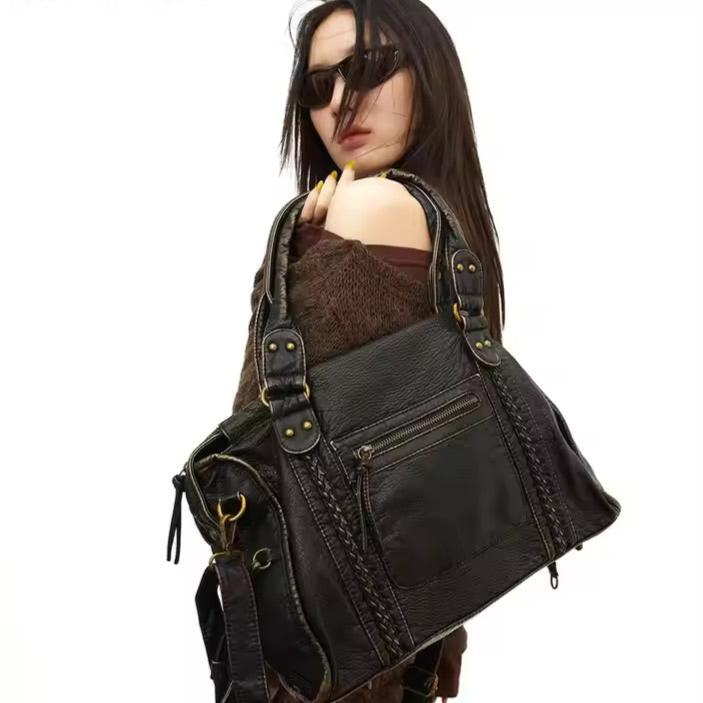 Damen Vintage Handtasche Groß Boho Stil