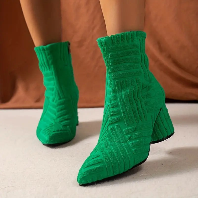 Damen Schuhe Mit Dickem Absatz Einfarbig