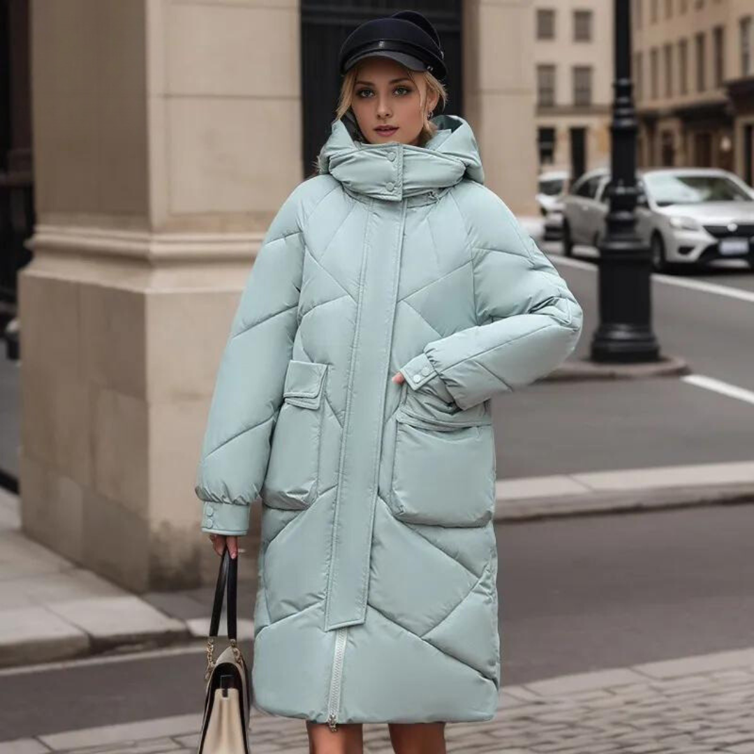 Norvielle Damen Winterjacke Warm Bequem Lang