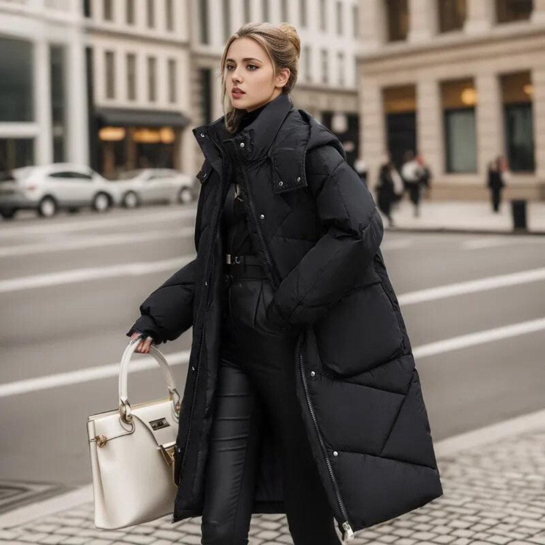 Norvielle Damen Winterjacke Warm Bequem Lang