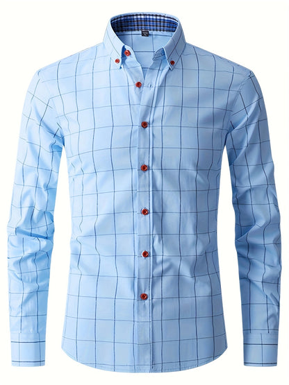 Herren Oxford Hemd Slim Fit Langarm Weiß - Norvielle