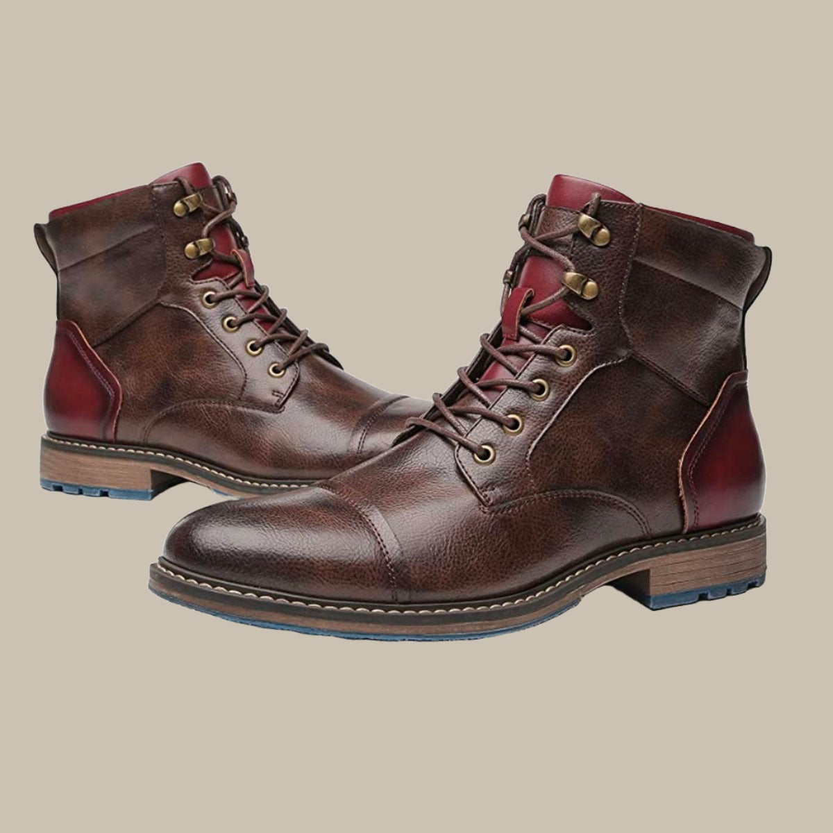 Norvielle Herren Stiefel Oxford Boots Leder