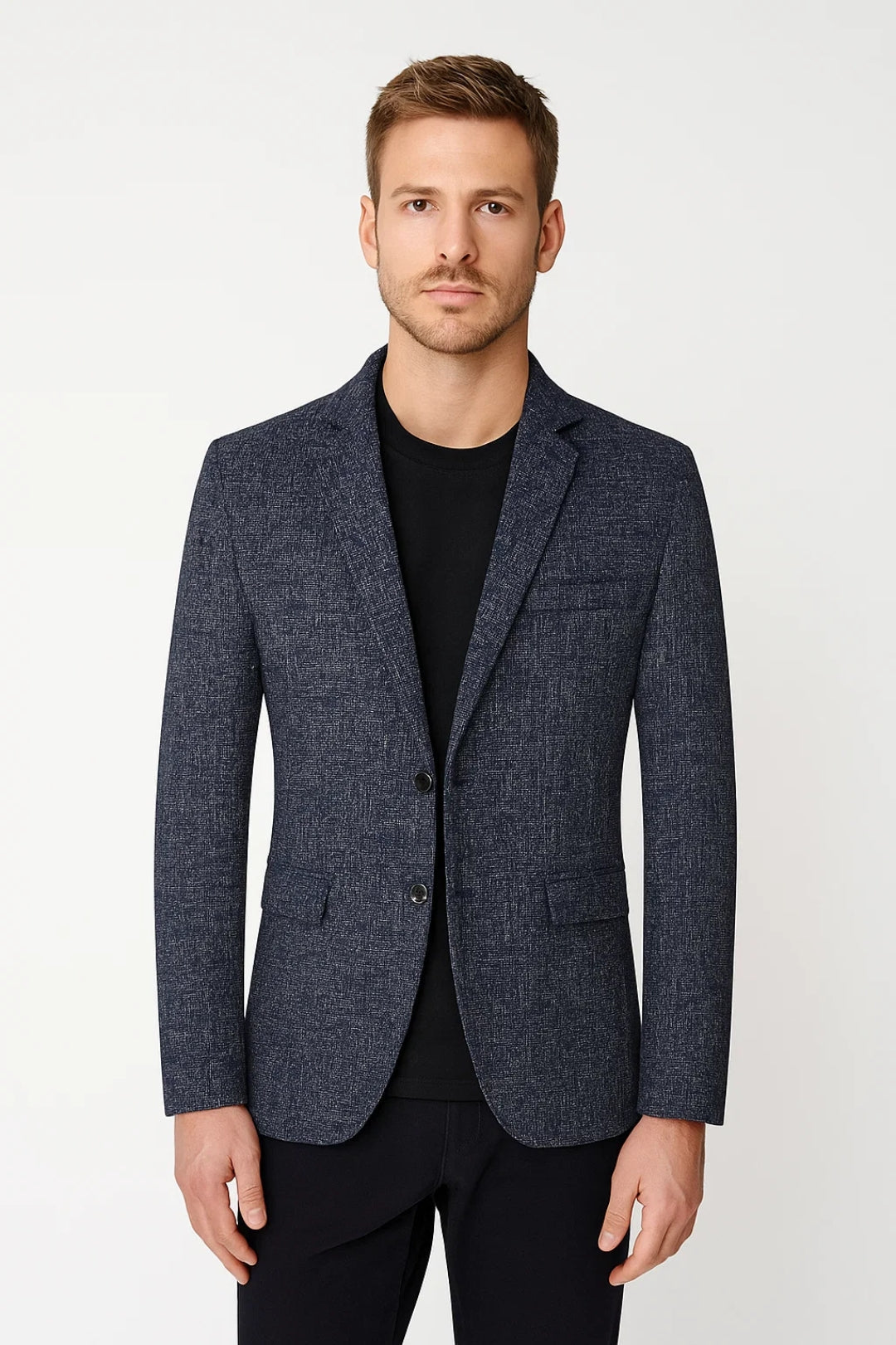 Herren Slim-Fit Blazer Knopfleiste