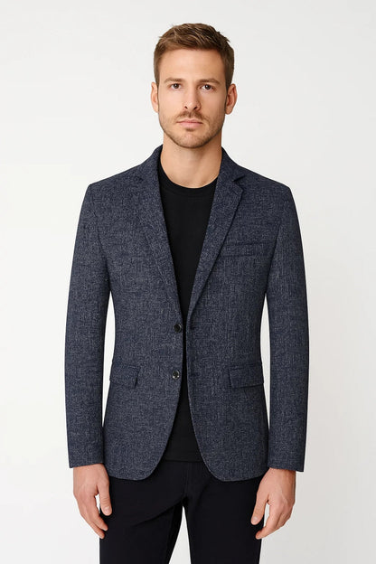 Herren Slim-Fit Blazer Knopfleiste