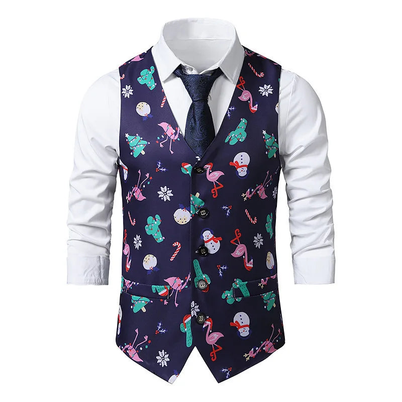 Herren Blazer Slim Fit 3D Vintage Stil