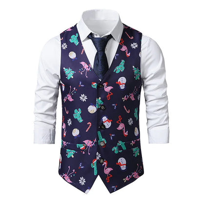 Herren Blazer Slim Fit 3D Vintage Stil