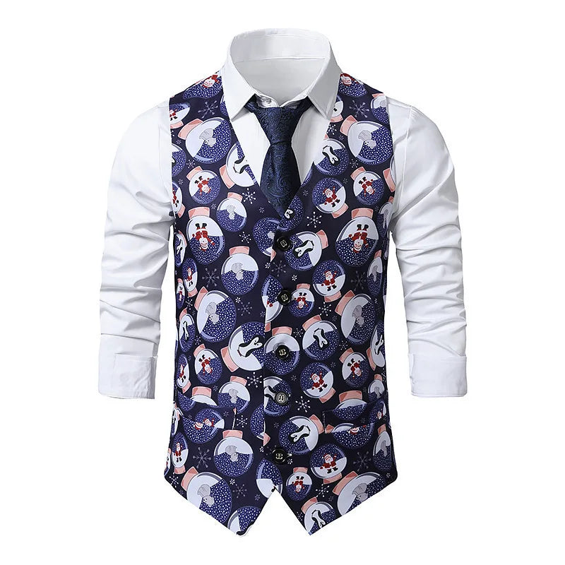 Herren Blazer Slim Fit 3D Vintage Stil