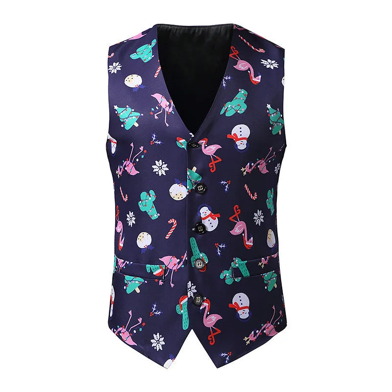 Herren Blazer Slim Fit 3D Vintage Stil