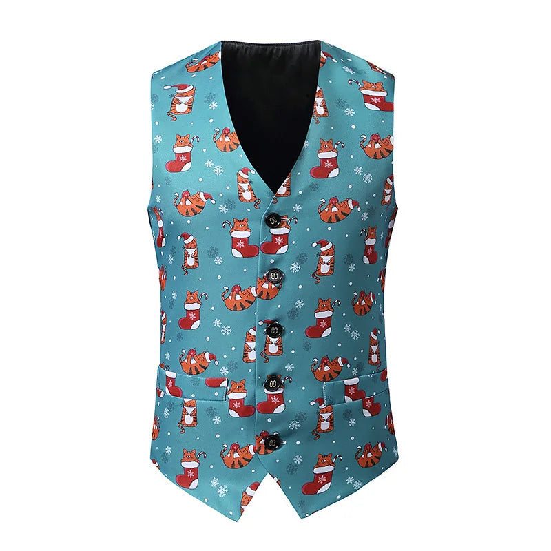 Herren Blazer Slim Fit 3D Vintage Stil