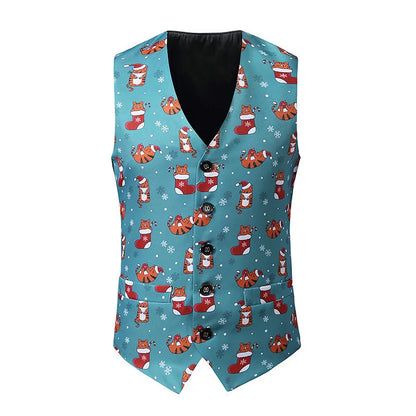Herren Blazer Slim Fit 3D Vintage Stil