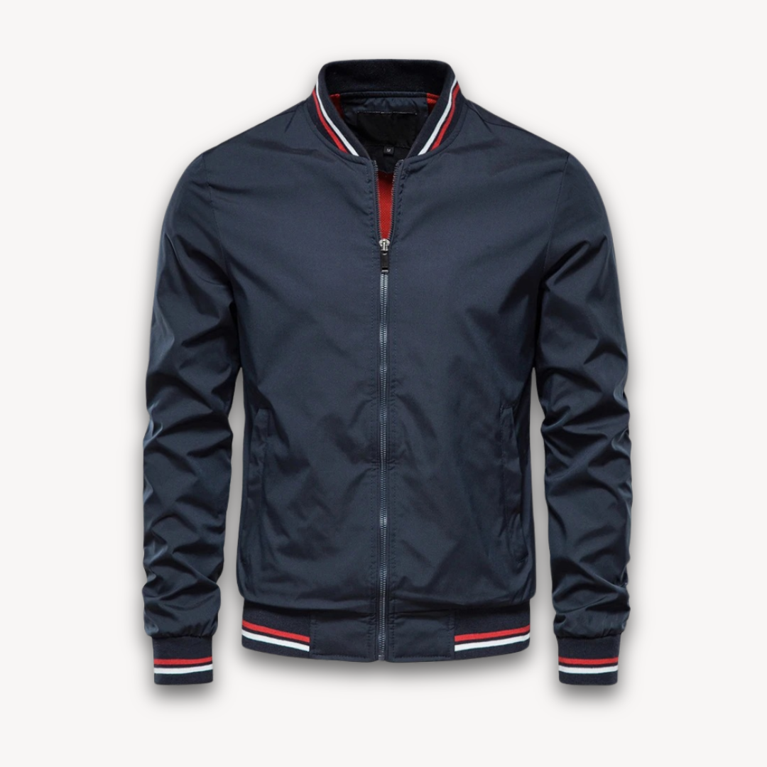 Leichte Bomberjacke Stehkragen Freizeitjacke