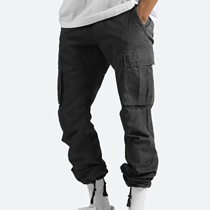 Herren Cargo-Hose Mehrfachtaschen Urban Schwarz - Norvielle