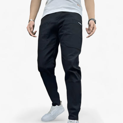 Herren Cargo Hose Elastischer Bund Bequem Schwarz - Norvielle