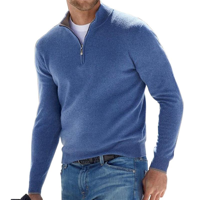 Herren Pullover Halb-Reißverschluss Stilvoll