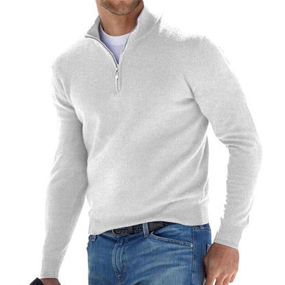 Herren Pullover Halb-Reißverschluss Stilvoll