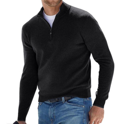 Herren Pullover Halb-Reißverschluss Stilvoll