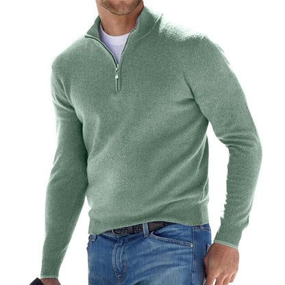 Herren Pullover Halb-Reißverschluss Stilvoll
