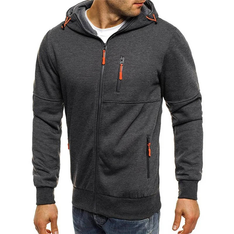 Hoodie Damen Durchgehender Reißverschluss Bequem Grau - Norvielle