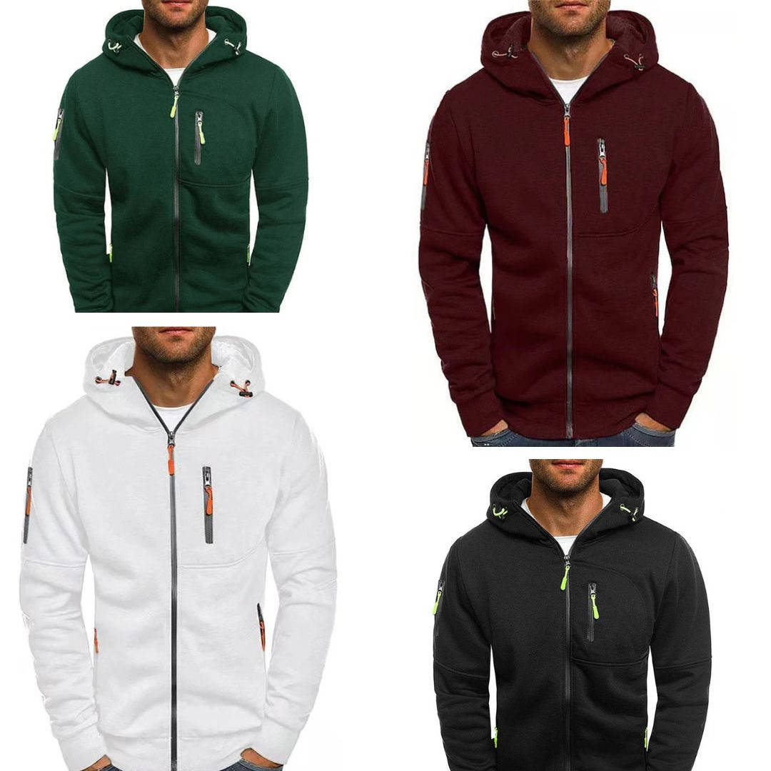 Hoodie Damen Durchgehender Reißverschluss Bequem Grau