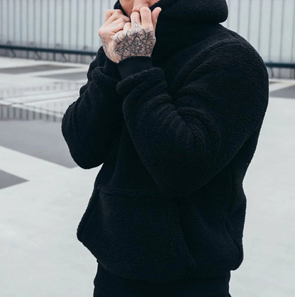Herren Kapuzenpullover Weicher Fleece Hoodie Kängurutasche