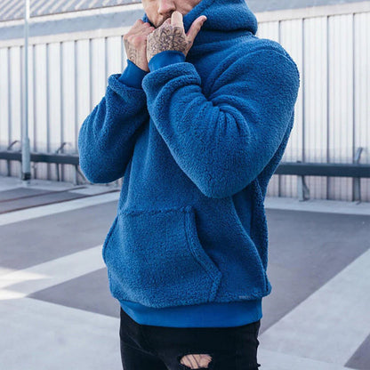 Herren Kapuzenpullover Weicher Fleece Hoodie Kängurutasche