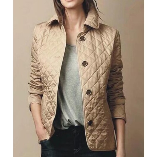 Norvielle Übergangsjacke Quilted Steppjacke Beige
