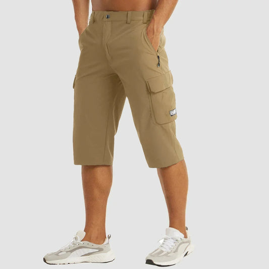 Herren Cargo-Hosen Bequem Mehrere Taschen Olivgrün - Norvielle
