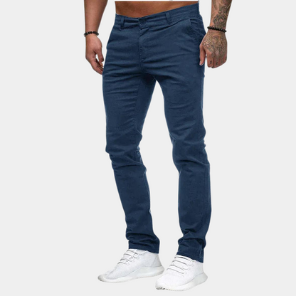 Herren-Chinos – Skinny – Stretch – Chino-Hosen – Herrenhosen-Marineblau-S-Chaps Herrenmode