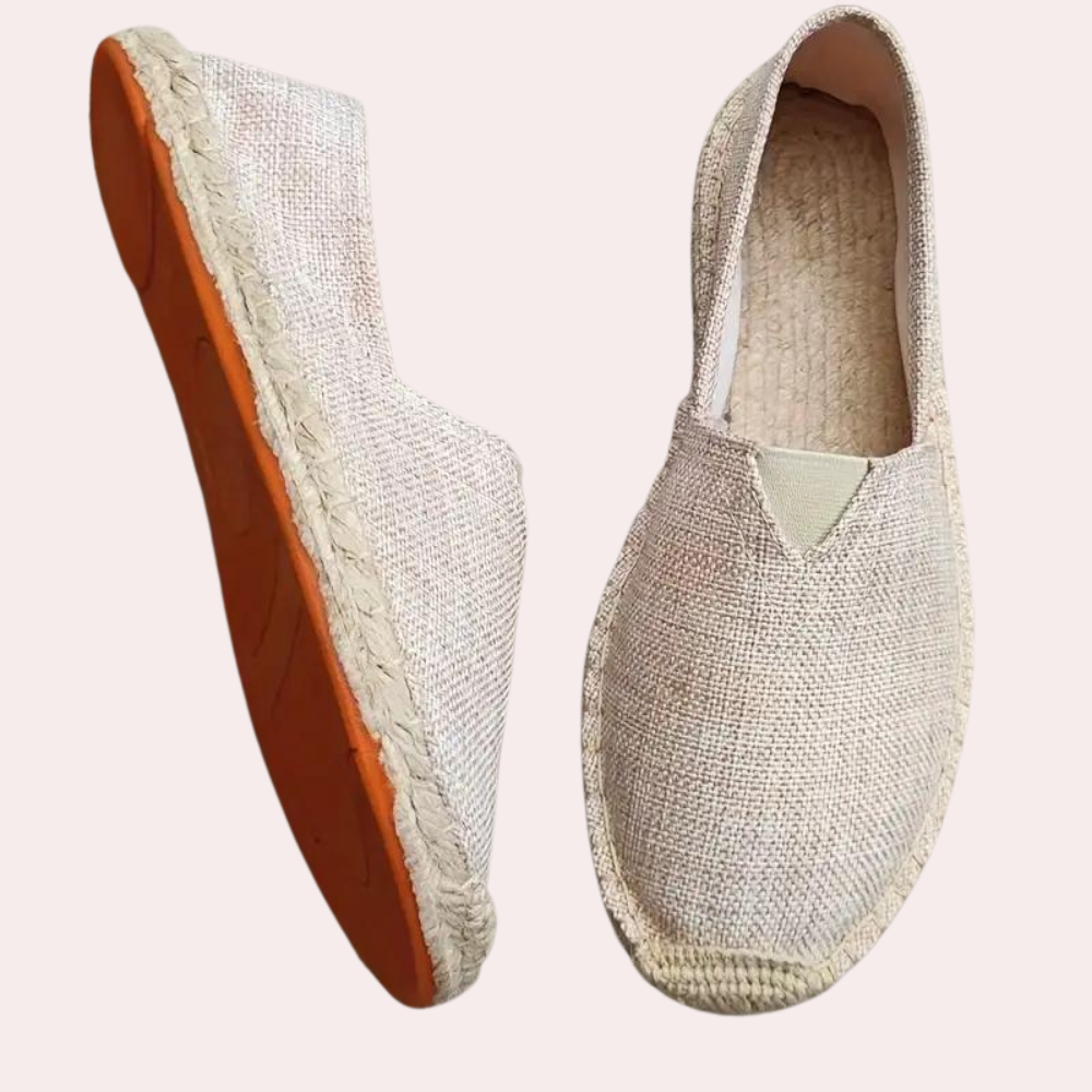 Herren Canvas Espadrilles Slip-On Schuhe Beige Sommer - Norvielle