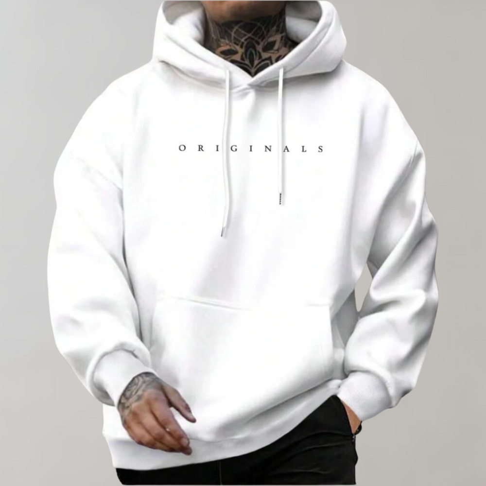 Herren Hoodie Bequem Kängurutasche Grau - Norvielle
